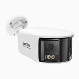 ACD500 - Cámara de videovigilancia exterior 3K con cable, doble lente, panorámica 180°, visión nocturna Dual Light, Micrófono Incorporado, protección IP67