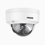 C1200D - Cámara de vigilancia PoE exterior de 4K 12MP, EXIR Visión Nocturna, detección de humanos y vehículos, H.265+, micrófono incorporado, almacenamiento local máximo de 512 GB, IP67 & IK08, Domo (IK10)
