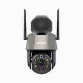 WZ520 - Cámara de Seguridad WiFi PTZ Exterior 3K, Zoom Óptico 20X, Visión Nocturna con Doble Luz Inteligente, Detección de Humanos AI, Pan 270° y Tilt 90°, Audio Bidireccional, Funciona con Alexa