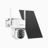 WB400 - Cámara de vigilancia exterior inalámbrica 4MP con batería, WiFi de Doble Banda, Giro 270° e Inclinación 90°, Batería de 9000mAh y Energía Solar, Detección de Movimiento, Audio Bidireccional