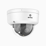 CZ804 - Cámara de vigilancia PoE exterior de 4K, zoom óptico 4K, doble luz visión nocturna, detección de movimiento 2.0, Micrófono incorporado, alarma de sirena y estroboscópica
