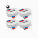 Cables de alimentación de vídeo BNC todo en uno 100 % certificados por UL de 30 m/100 pies resistentes al fuego