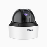 CZ425X - Cámara de seguridad domo PTZ PoE con zoom óptico de 5MP, resistente al vandalismo IK10, lente de 4,8-120 mm, análisis de comportamiento inteligente, visión nocturna en color de 164 pies, compatible con sirenas externas