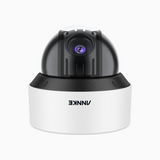 CZ425X - Cámara de seguridad domo PTZ PoE con zoom óptico de 5MP, resistente al vandalismo IK10, lente de 4,8-120 mm, análisis de comportamiento inteligente, visión nocturna en color de 164 pies, compatible con sirenas externas