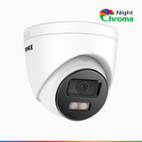 NightChroma<sup>TM</sup> NC500 - Cámara de vigilancia IP PoE exterior de 3K, Color Visión Nocturna, Súper apertura f/1.0, micrófono incorporado, alineación activa, IP67, ranura para tarjeta SD