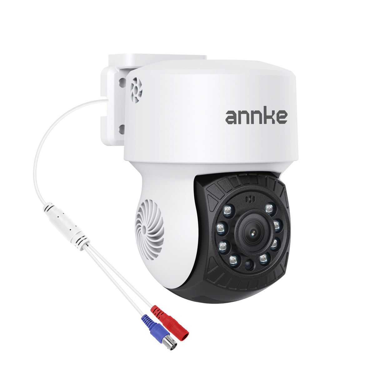 ANNKE 1080P AHD Cámara De Vigilancia Para El Hogar Con Giro De 350° Y Inclinación De 90°, Visión Nocturna IR De 30m, WDR Digital, Lente De 3.6mm Para Visión Clara, Cámara De Expansión Resistente