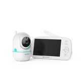 Tivona - Monitor de Bebé de Vídeo 1080p con Pantalla HD de 5", Cámara, Audio Bidireccional, Detección de Voz y Temperatura, Recordatorio de Alimentación, Giro e Inclinación de 360°, Zoom 2X, Batería de 5000mAh, Función VOX