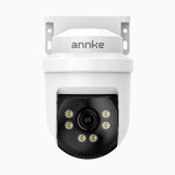 APT500 - Cámara Domo CCTV de vigilancia en 5MP, Giro de 350° e Inclinación de 90°, Visión Nocturna por Infrarrojos de 30 m, Resistente a la Intemperie IP65