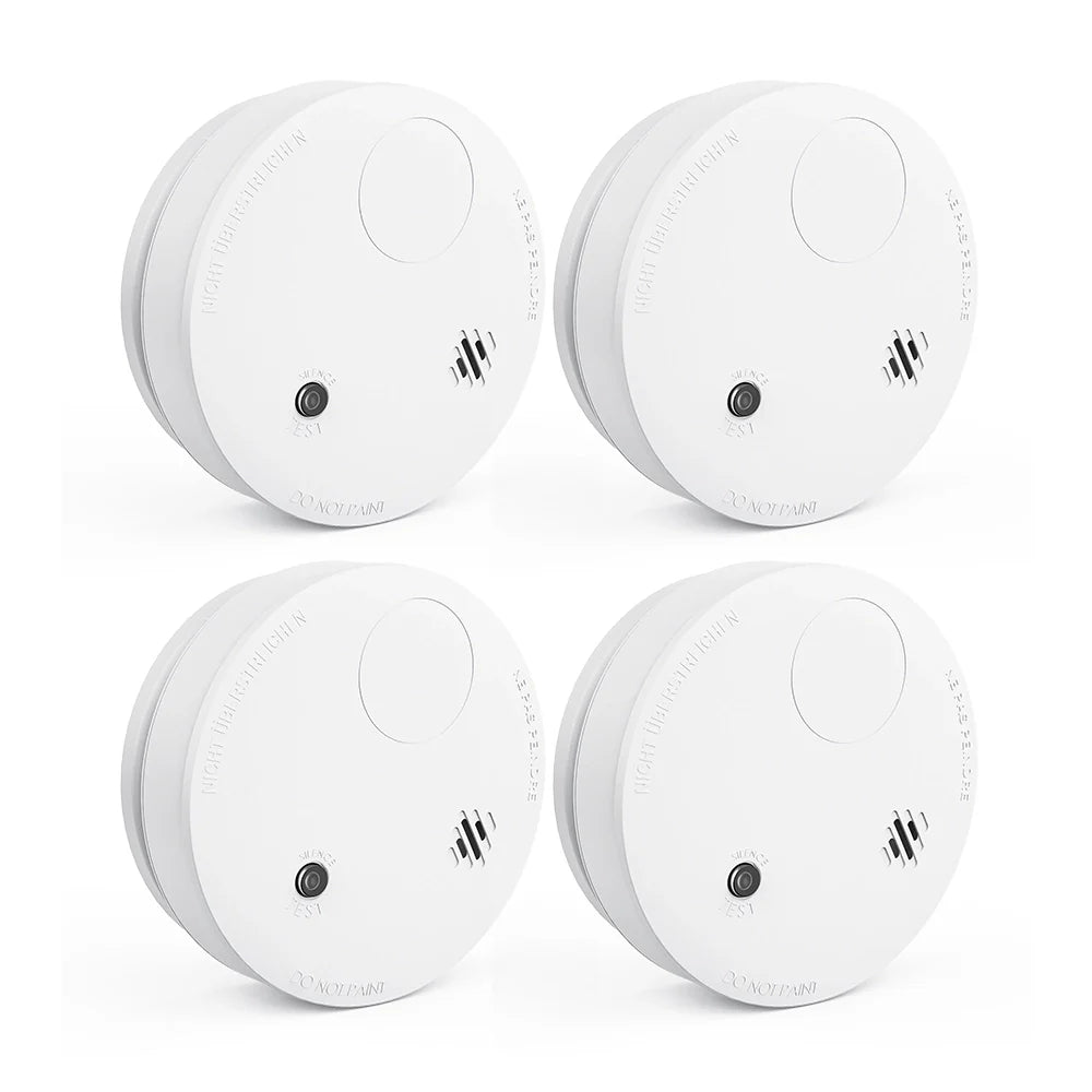 ANNKE Detector de humo inalámbrico, sensor fotoeléctrico, potente alarma de 85 dB, conexión RF cifrada AES-128, autonomía de hasta 10 años y monitorización mediante APP con hub de alarma