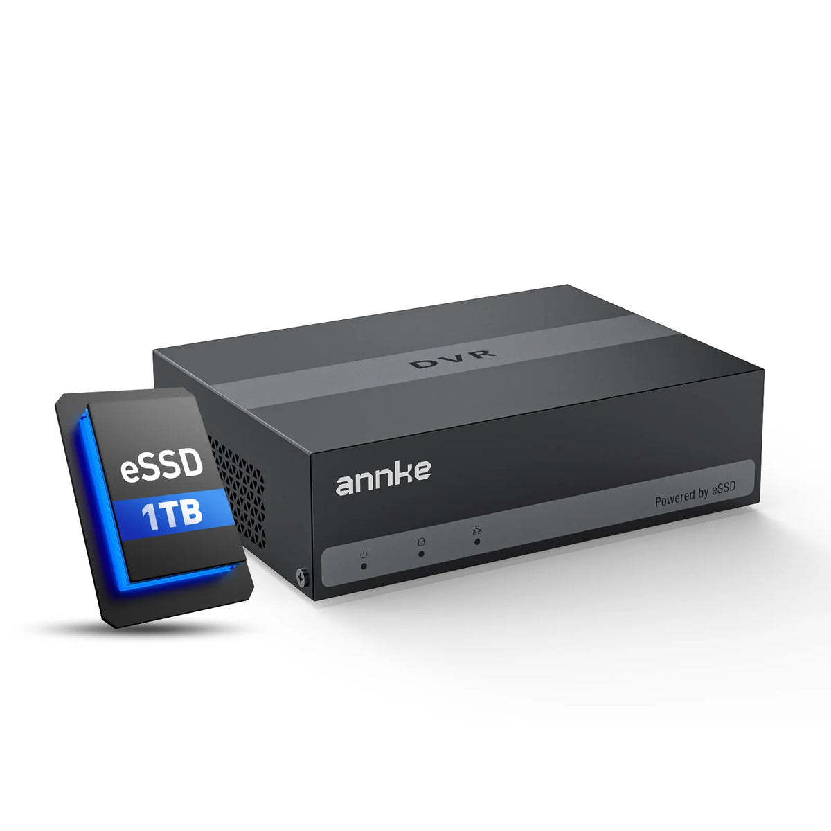 ANNKE Grabador DVR 5 en 1 4CH 3K Lite con Disco Duro SSD Interno de 1 TB para Grabación 24/7 Durante 4 Semanas, Detección IA de Personas y Vehículos, para Cámaras de CCTV Analógicas con Cable