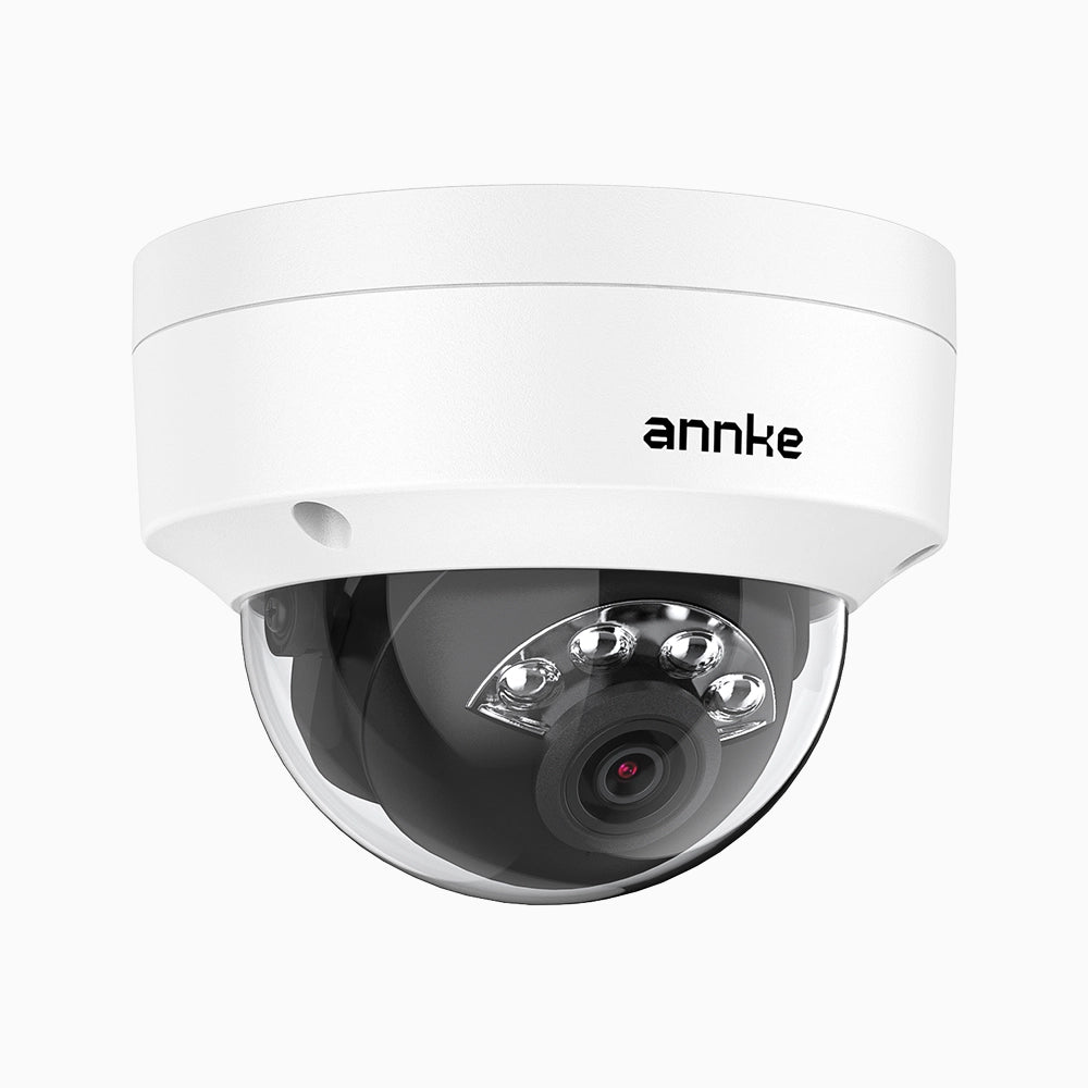 C500D - Cámara de seguridad Domo PoE Súper HD de 3K, Visión Nocturna a Color e Infrarroja, 3072 × 1728 a 20 fps, Detección Inteligente de Personas y Vehículos, Micrófono Integrado, IP67