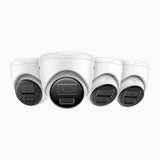 C300 - 4 X Cámara de vigilancia IP PoE exterior de 2K 3MP, visión nocturna EXIR 2.0, detección de movimiento, H.265+, impermeabilidad IP67