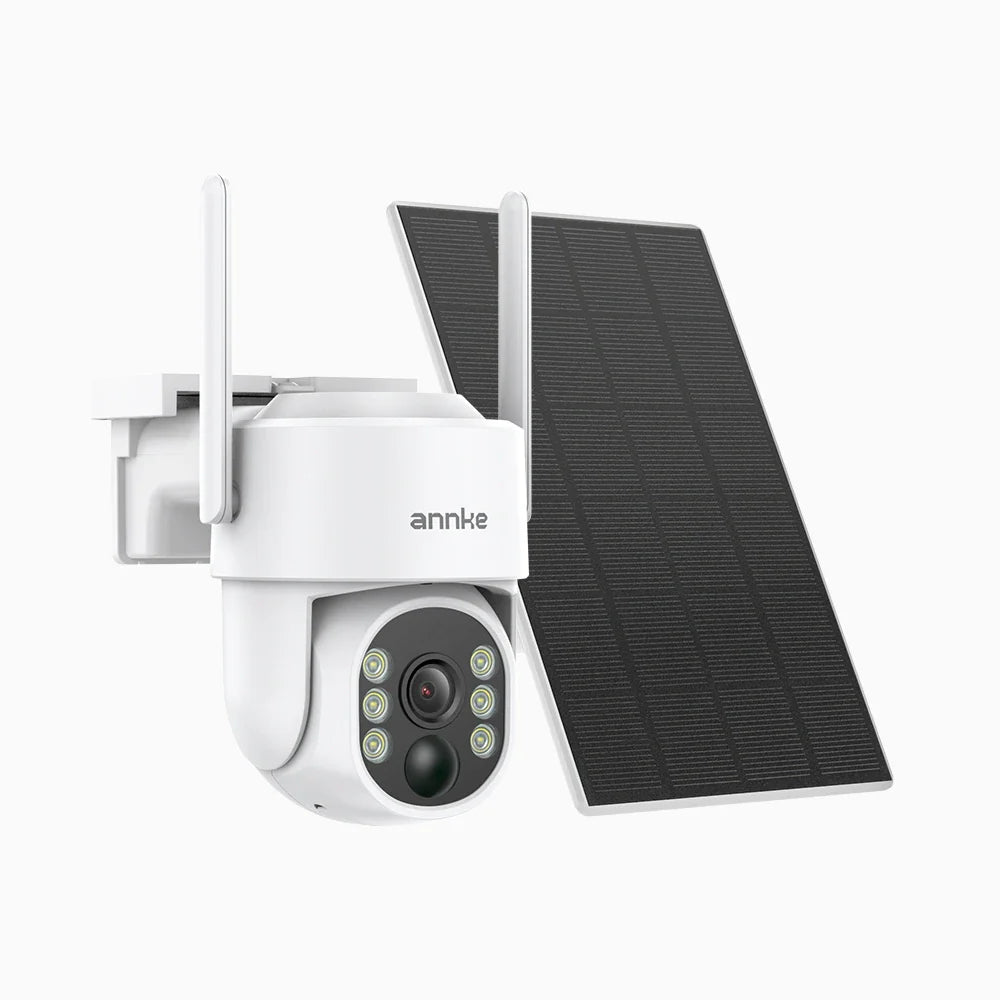 WB400 - Cámara de vigilancia exterior inalámbrica 4MP con batería,WiFi de doble frecuencia, detección de movimiento humano, audio bidireccional, visión nocturna, compatible con Alexa, alimentado por batería y energía solar, rotación 270° y inclinación 90°