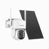 WB400 - Cámara de vigilancia exterior inalámbrica 4MP con batería,WiFi de doble frecuencia, detección de movimiento humano, audio bidireccional, visión nocturna, compatible con Alexa, alimentado por batería y energía solar, rotación 270° y inclinación 90°