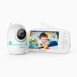 Tivona - Monitor de Bebé de Vídeo 1080p con Pantalla HD de 5", Cámara, Audio Bidireccional, Detección de Voz y Temperatura, Recordatorio de Alimentación, Giro e Inclinación de 360°, Zoom 2X, Batería de 5000mAh, Función VOX