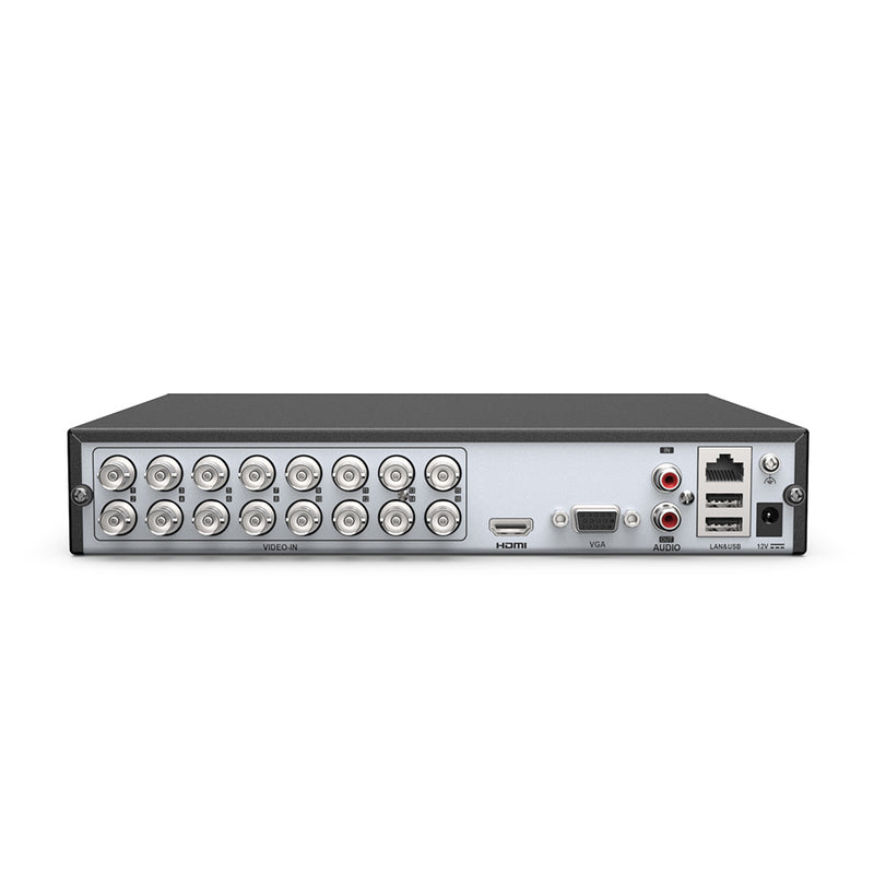 Videograbador 5en1 16 canales 5 Mpx con audio sobre coax, Detección de personas y vehículos, Smart H.265+
