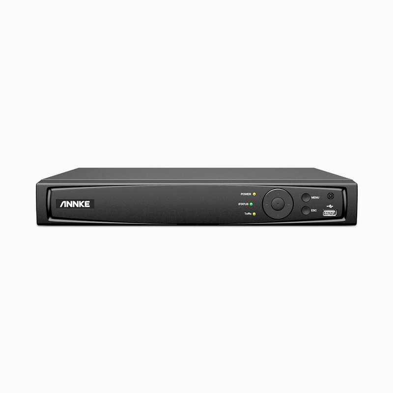 Grabador NVR PoE de 8 Canales 4K, ancho de banda 80 Mbps, , admite ONVIF y RTSP, compatible con Amazon Alexa