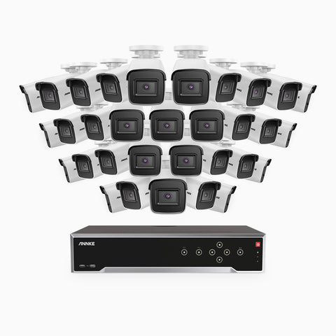 H800 - Sistema de seguridad NVR PoE 4K Ultra HD de 32 canales con cámaras de 32 piezas