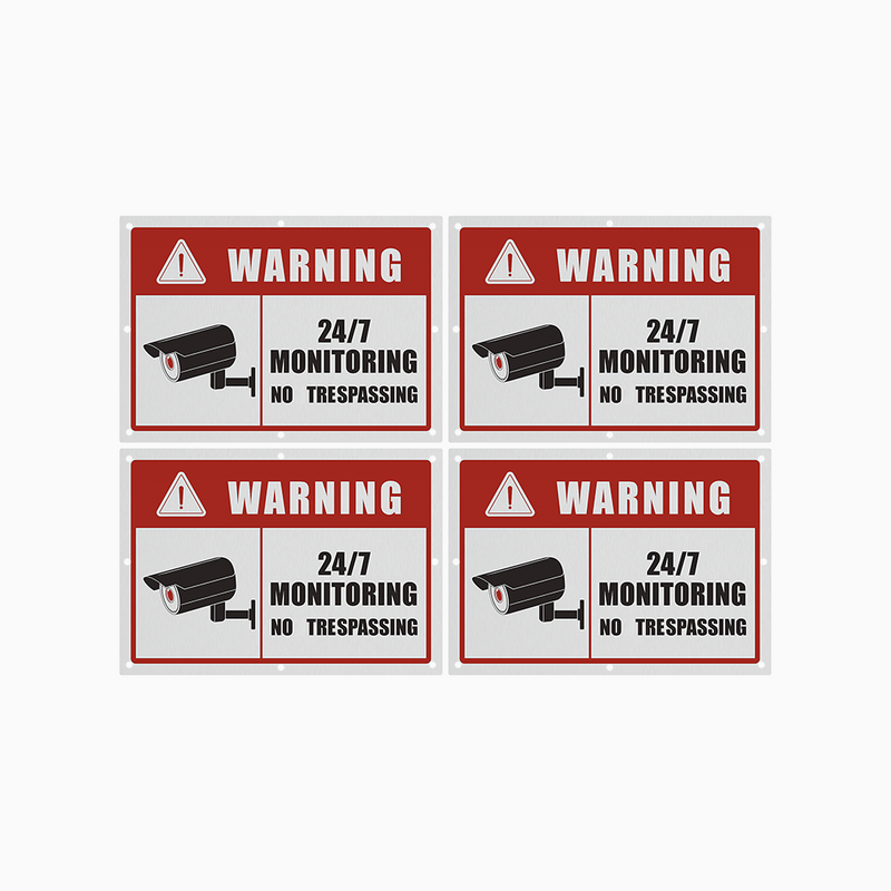 Letreros de vigilancia de aluminio inoxidable para exteriores para el hogar y el negocio con protección UV y vida útil ultralarga